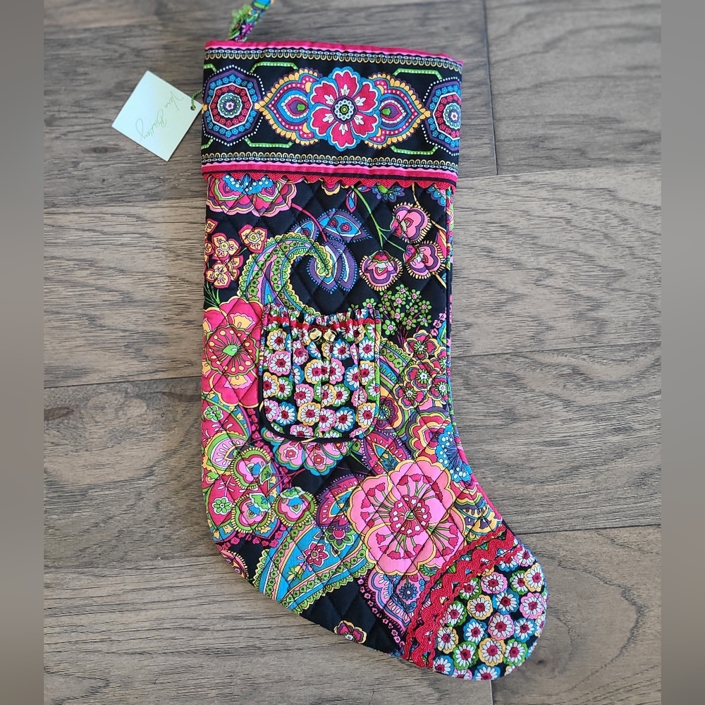 NWT Vintage Vera Bradley Christmas Stocking in Symphony in Hue